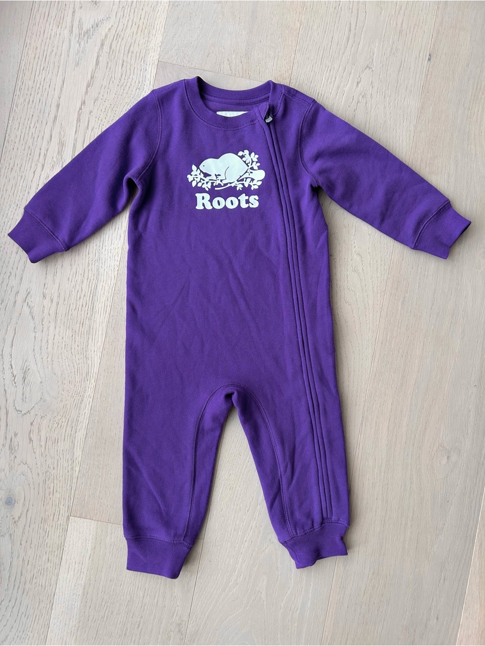NWOT Roots 18-24 months Purple Romper
